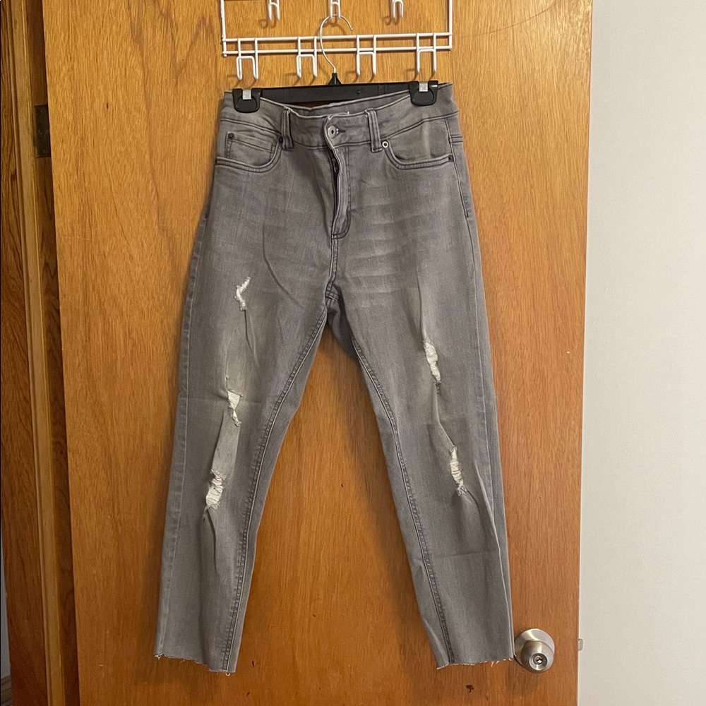 Gray Distressed Jeans